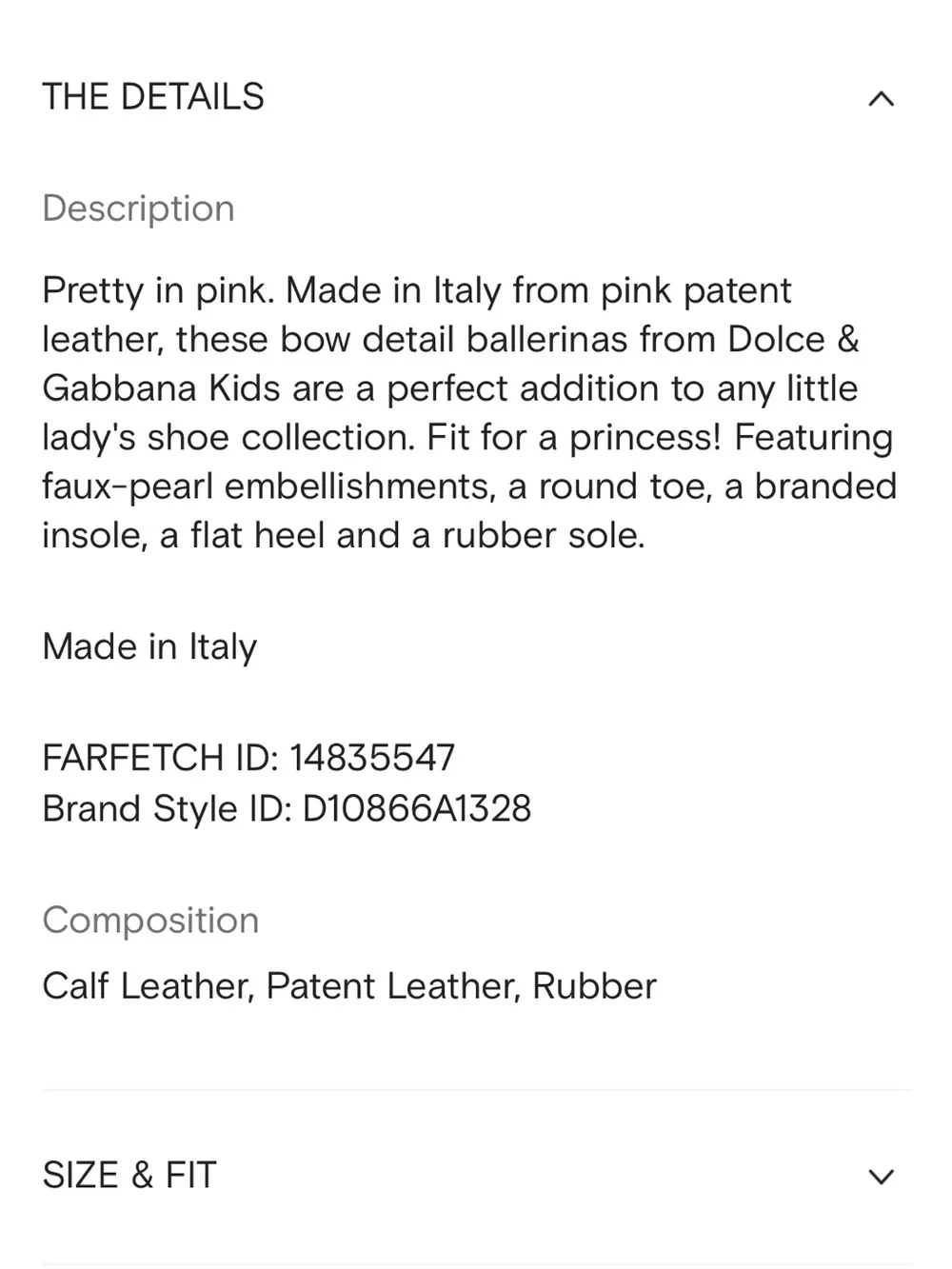 Dolce & Gabbana patent leather
